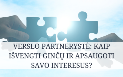 Verslo partnerystė: kaip išvengti ginčų ir apsaugoti savo interesus?
